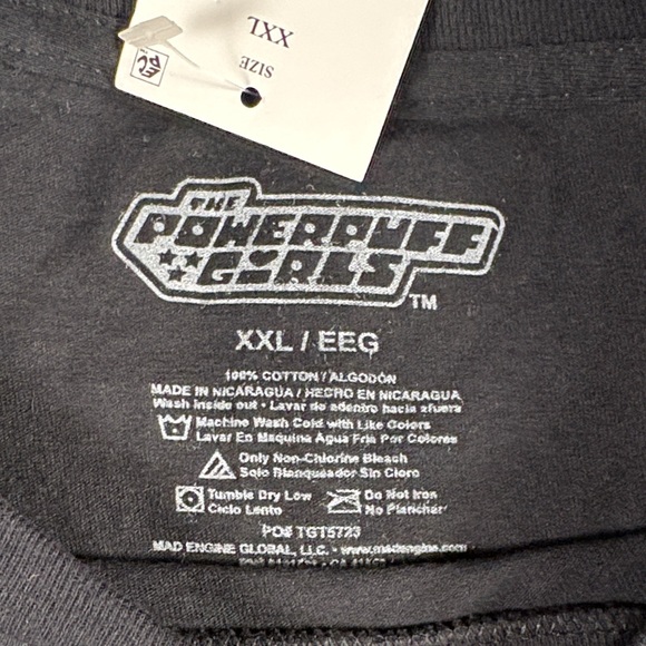 The Powerpuff Girls Cartoon Network Black Graphic T-Shirt XXL NWT - Picture 2 of 13